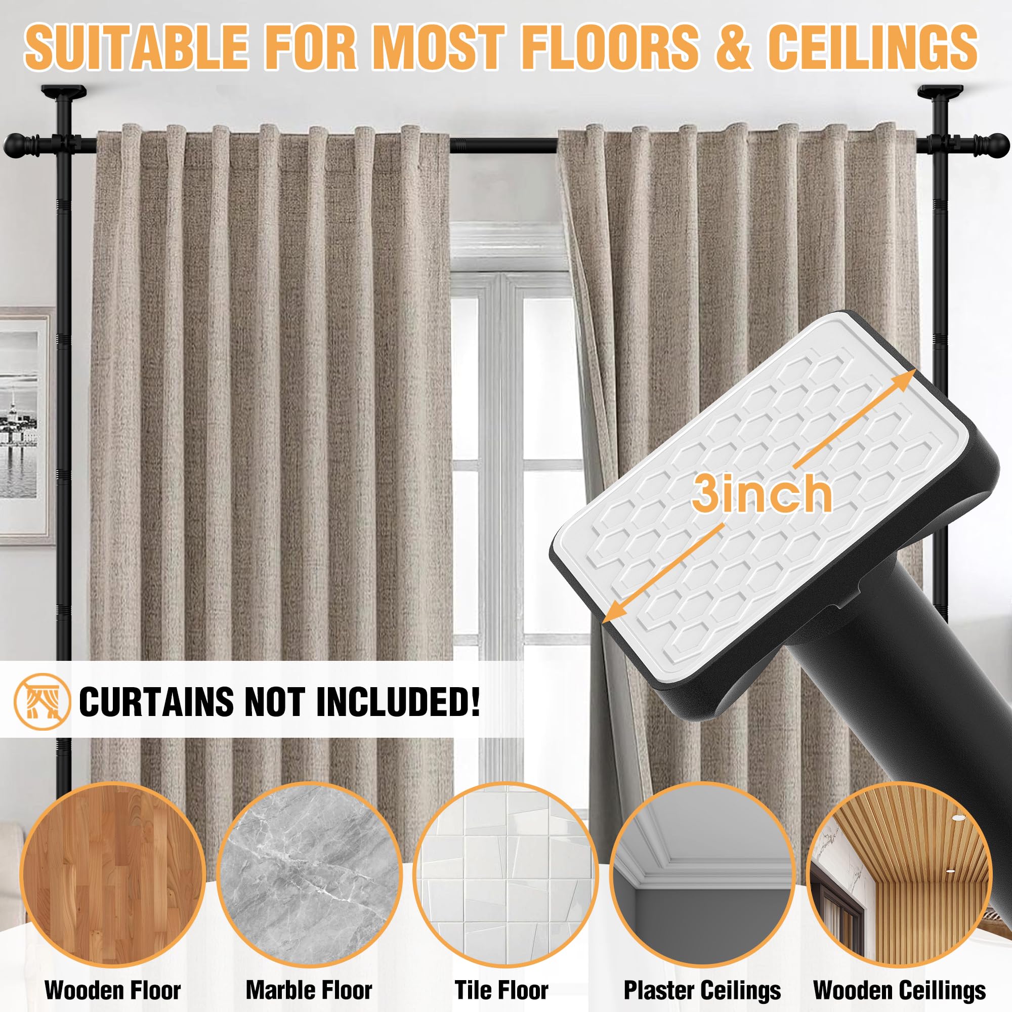 AKTOP floor-to-ceiling tension design ensures secure room division.