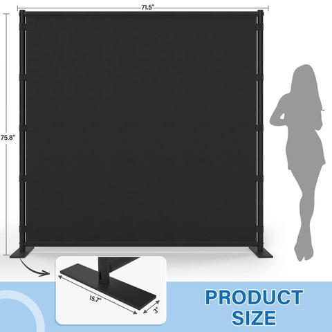 AKTOP room divider side view highlighting portability and compact design.