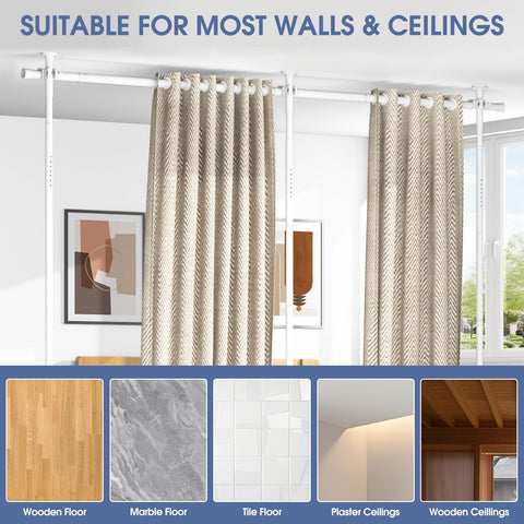 AKTOP room divider installs in minutes with no drilling required.