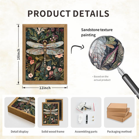 AKWISH hand-drawn sandstone botanical picture adds texture and depth to any wall.