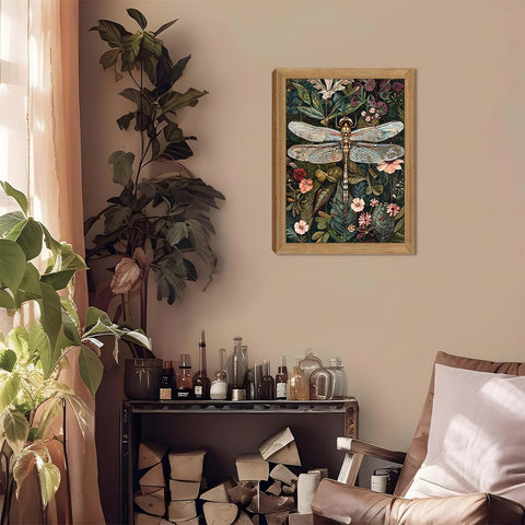 AKWISH nature botanical artwork with 3D texture enhances color and visual interest.