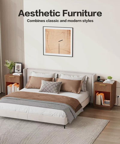 Akxomel nightstand anti-tip design enhances safety for households with kids