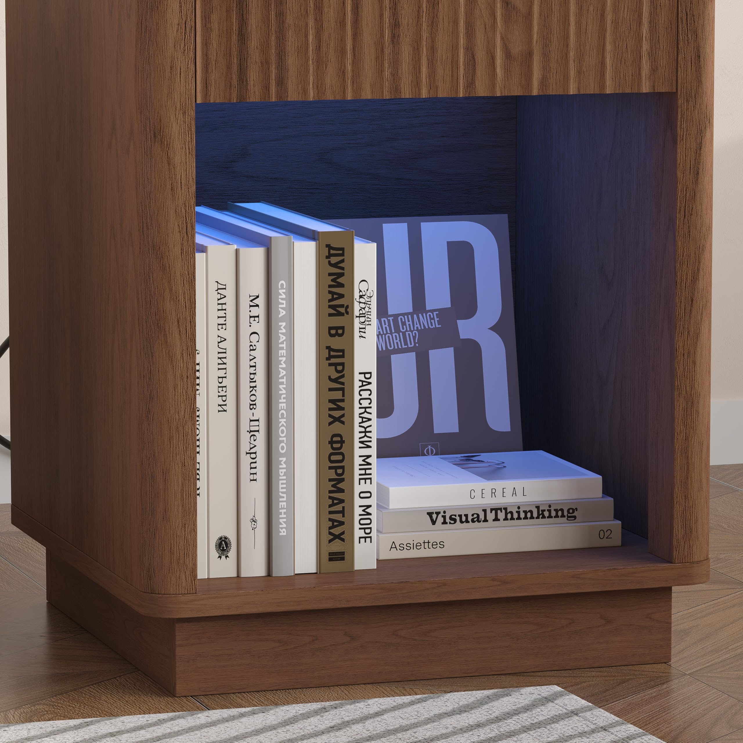 Akxomel nightstand easy assembly with all included hardware