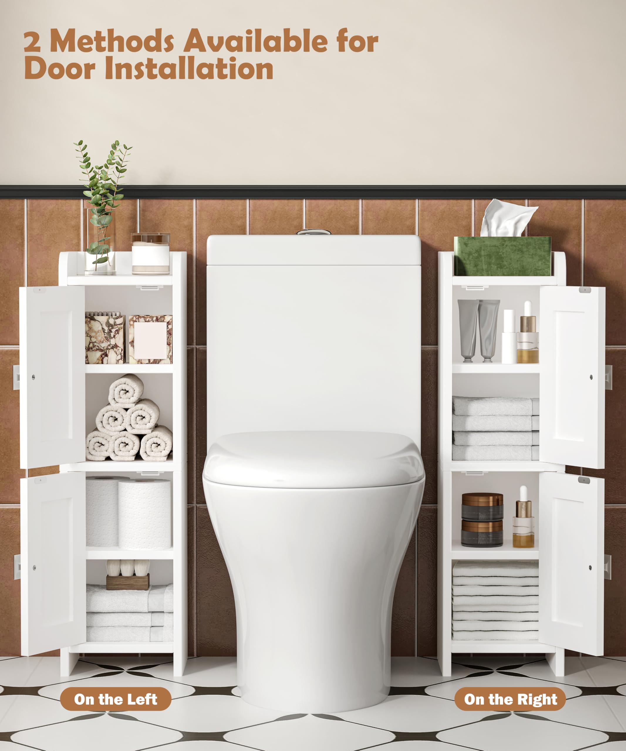 Akxomel adjustable shelves in upper and lower compartments for versatile storage.