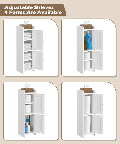 Akxomel anti-tip device stabilizes the cabinet in tight spaces.