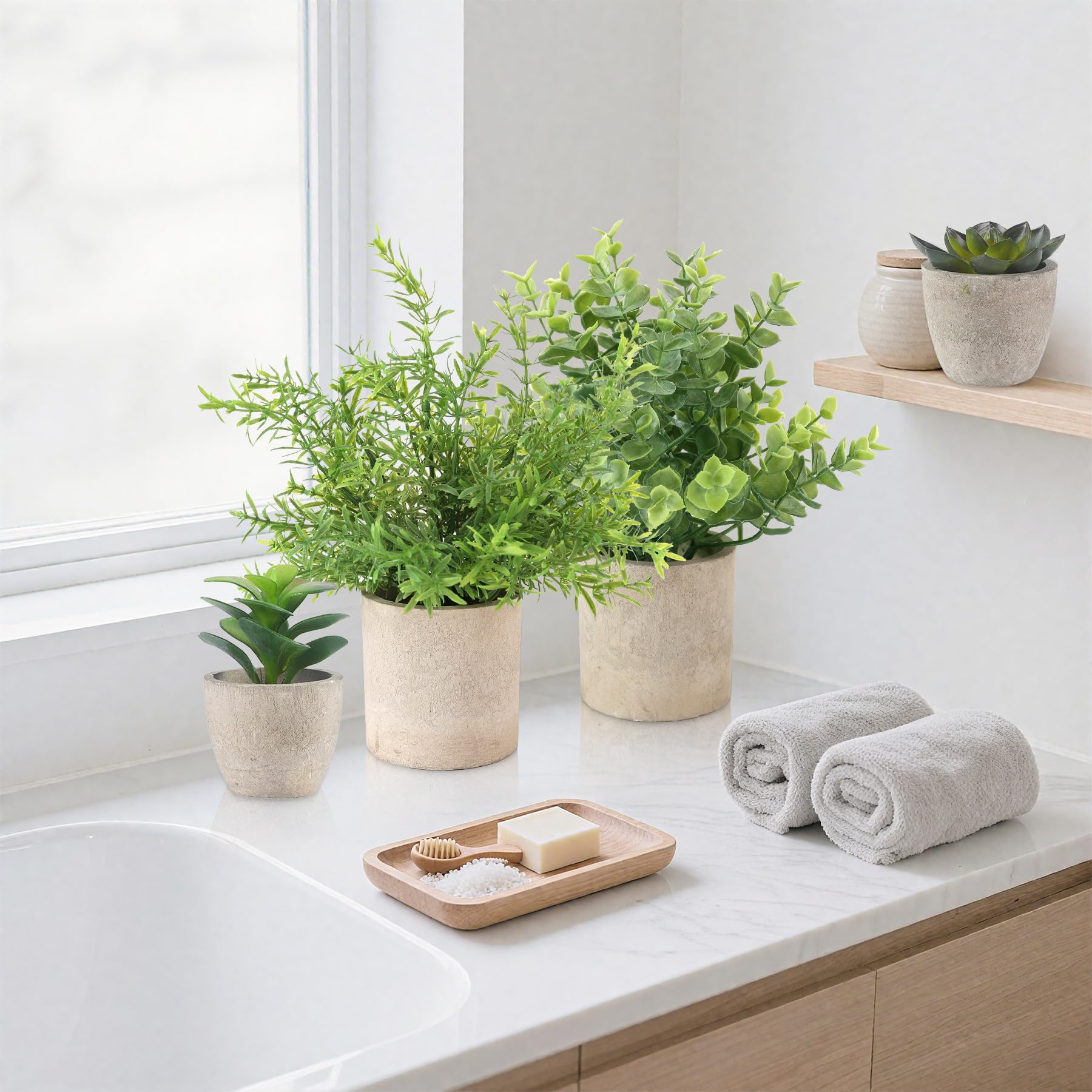 ALAGIRLS bathroom kitchen decor plants bring subtle color