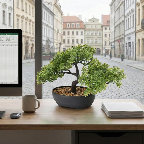 ALAGIRLS mini bonsai keeps quiet company on desks