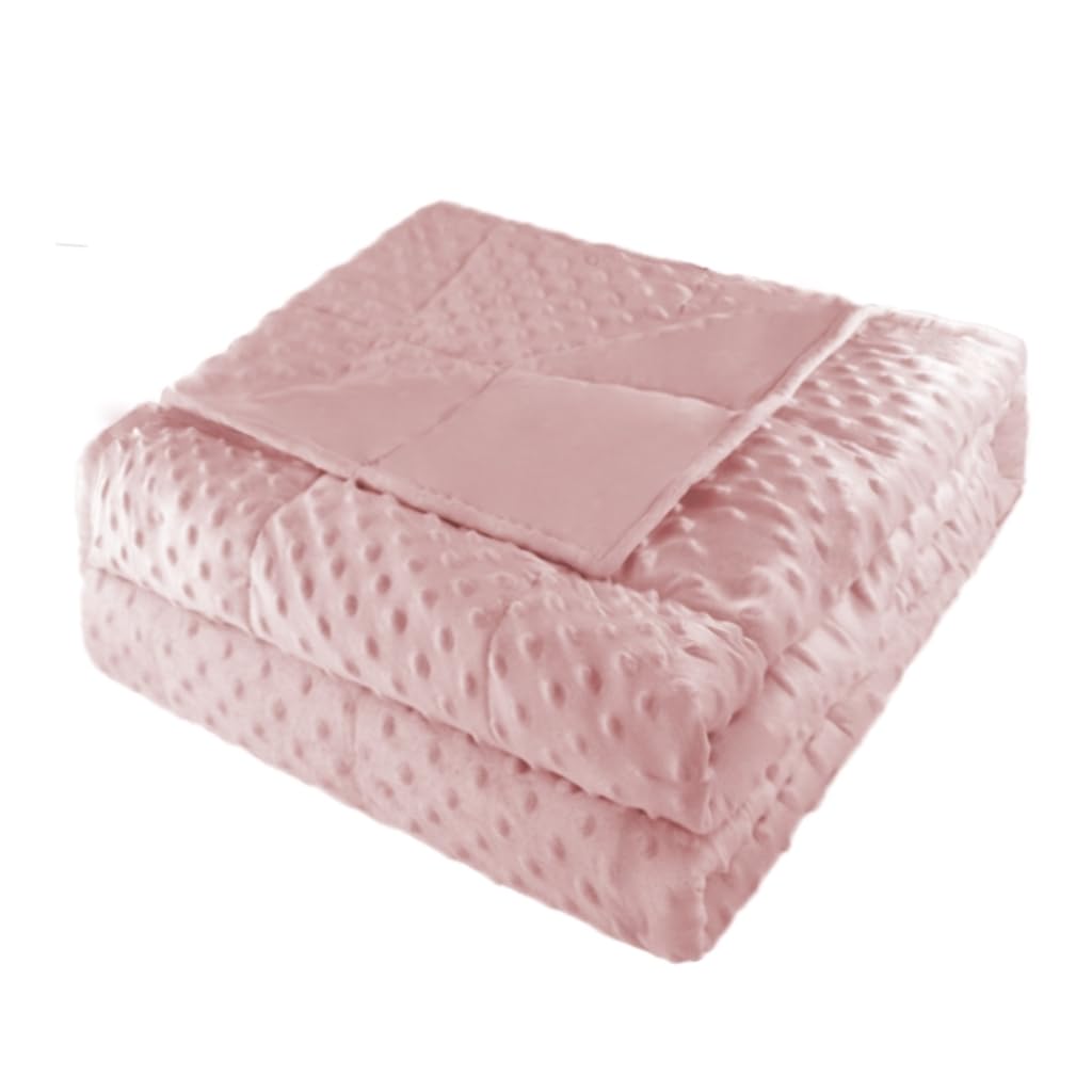 ALANSMA weighted blanket on couch, ideal for lounging and TV time.