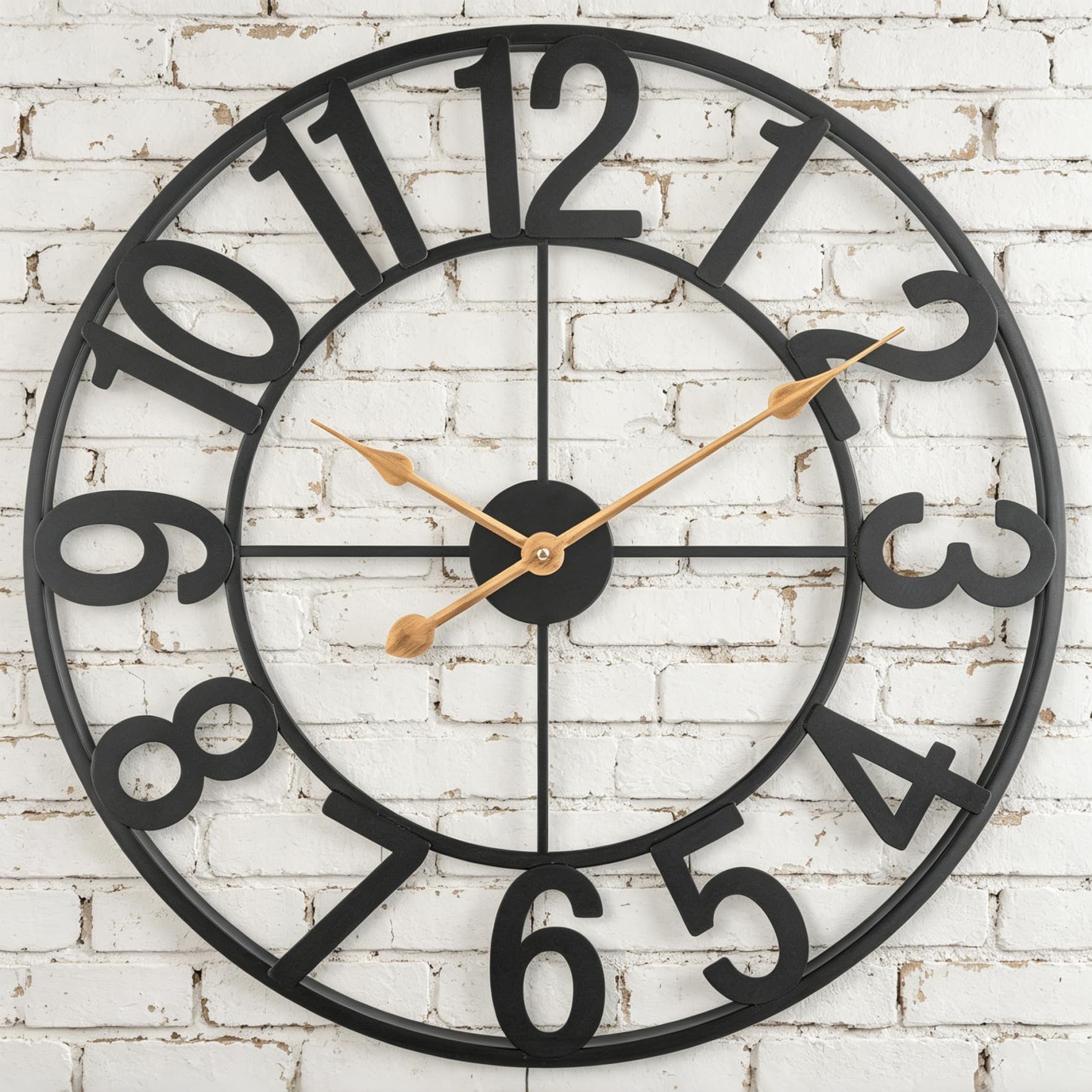 Alarmore outdoor clock 14-inch front view for clear patio time.