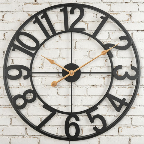 Alarmore outdoor clock 14-inch front view for clear patio time.
