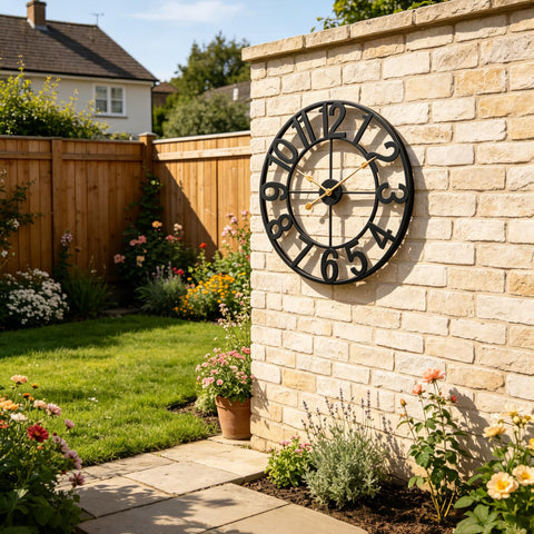 Alarmore outdoor clock battery operation using an easy AA battery.
