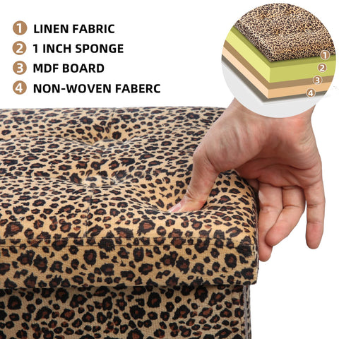 ALASDO foldable ottoman in compact design for easy storage.