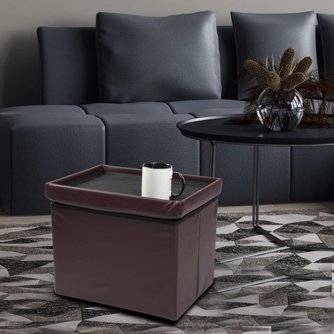 ALASDO ottoman in a living room setup for extra seating and storage