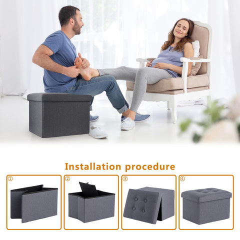 ALASDO storage ottoman durable MDF frame supports regular daily use