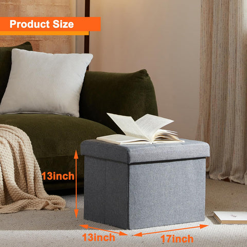 ALASDO storage ottoman open lid reveals spacious 43L storage for essentials