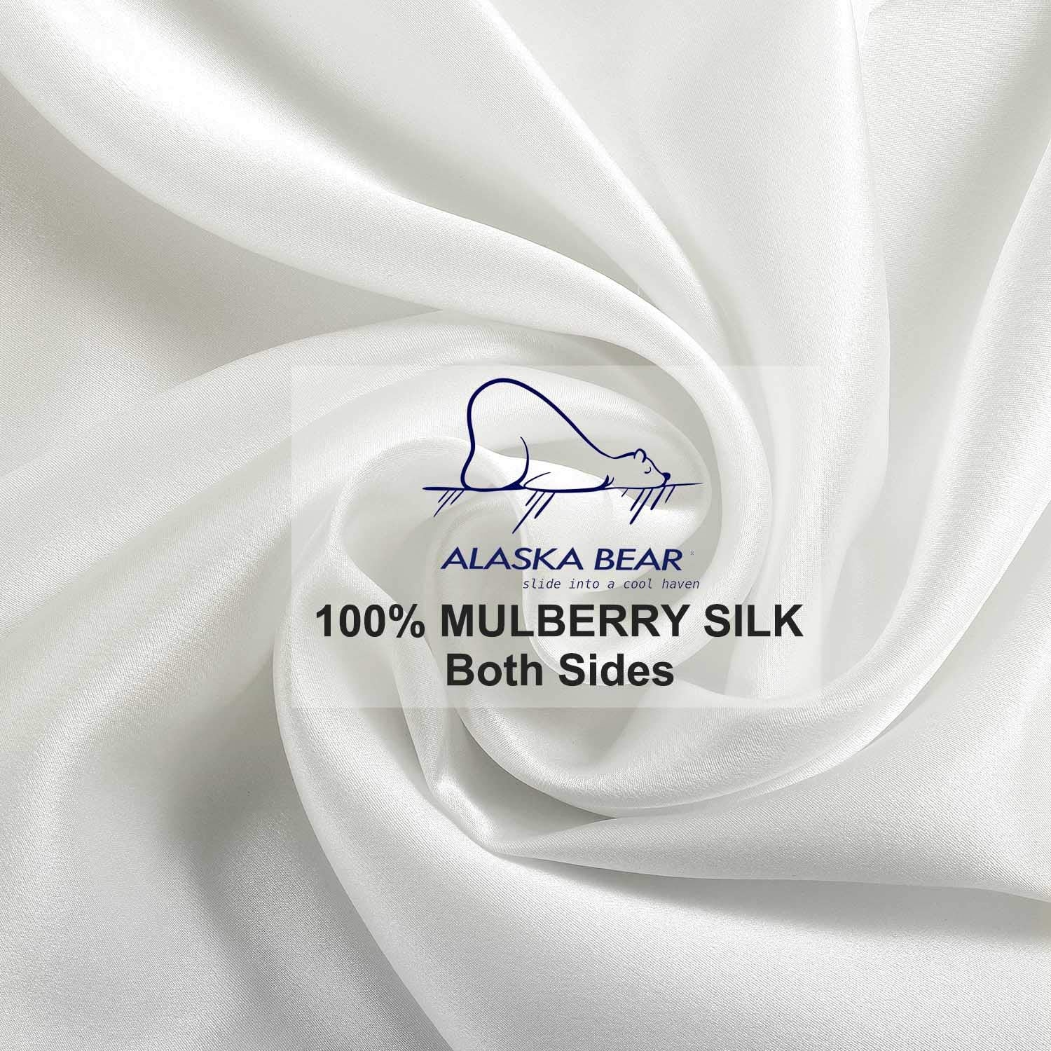 ALASKA BEAR pillowcase with OEKO-TEX label indicating safety and quality