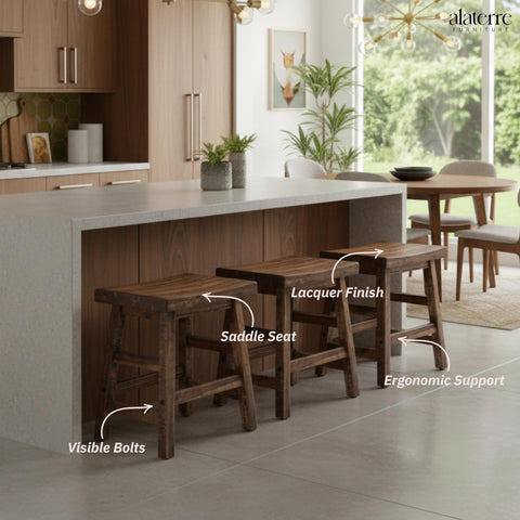 Alaterre Durango lacquer finish enhances wood grain and color variation.