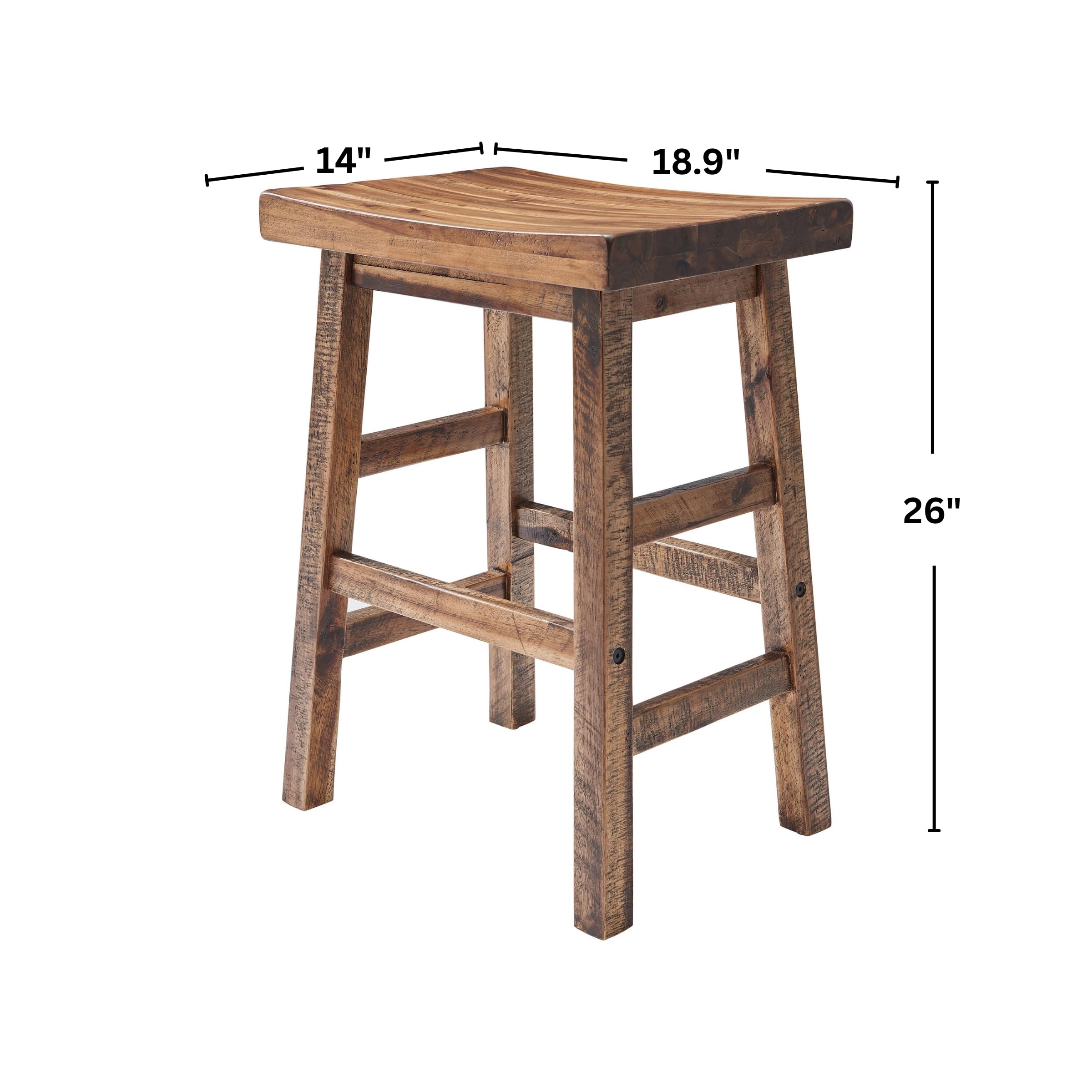 Alaterre Durango saddle-seat provides comfortable seating for meals and gatherings.