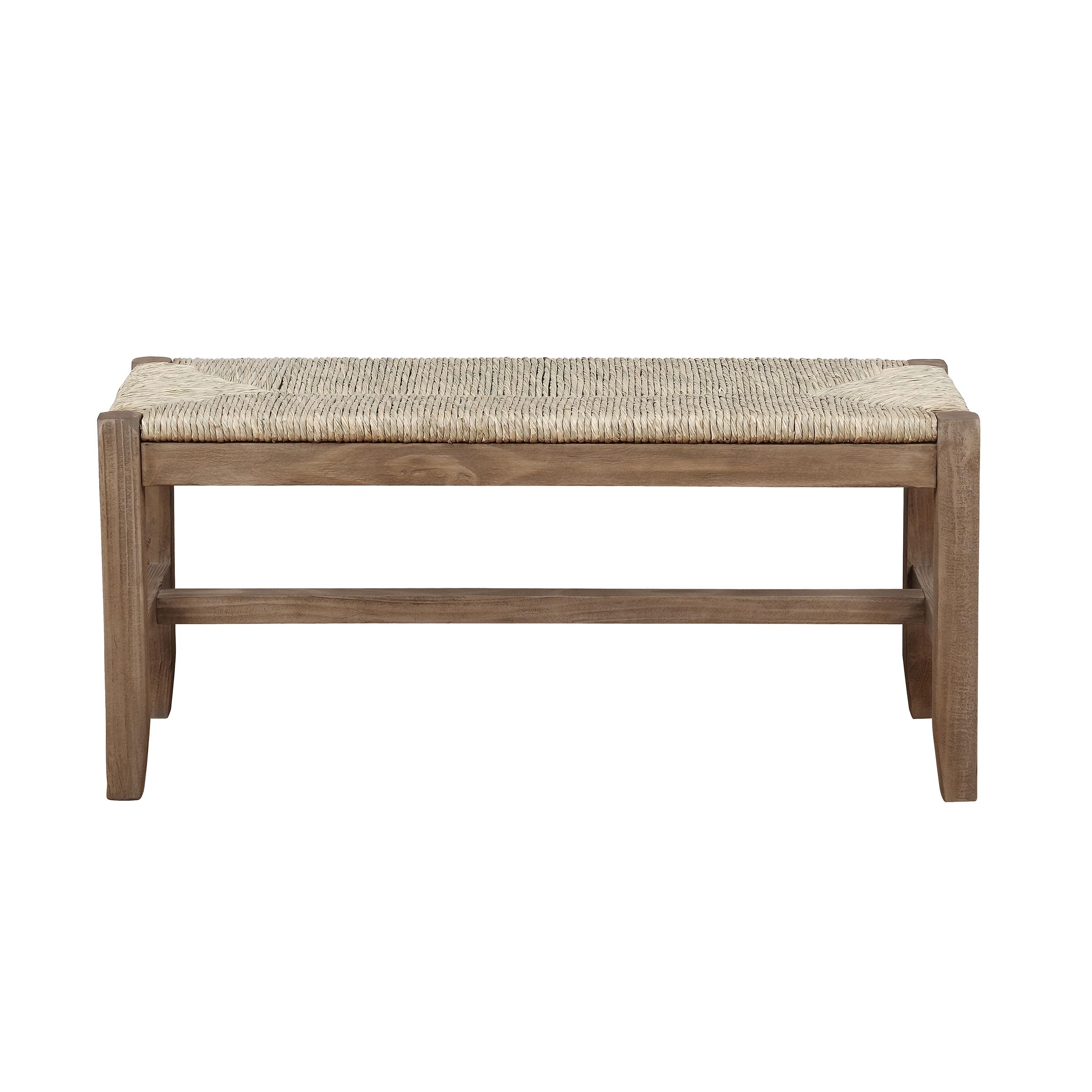 Natural amber finish on Alaterre Newport bench complements any room.
