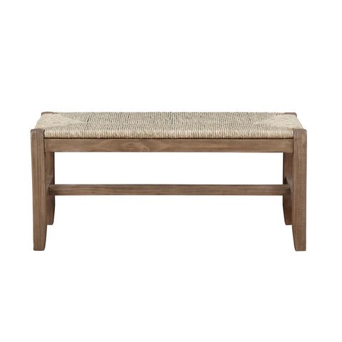 Natural amber finish on Alaterre Newport bench complements any room.