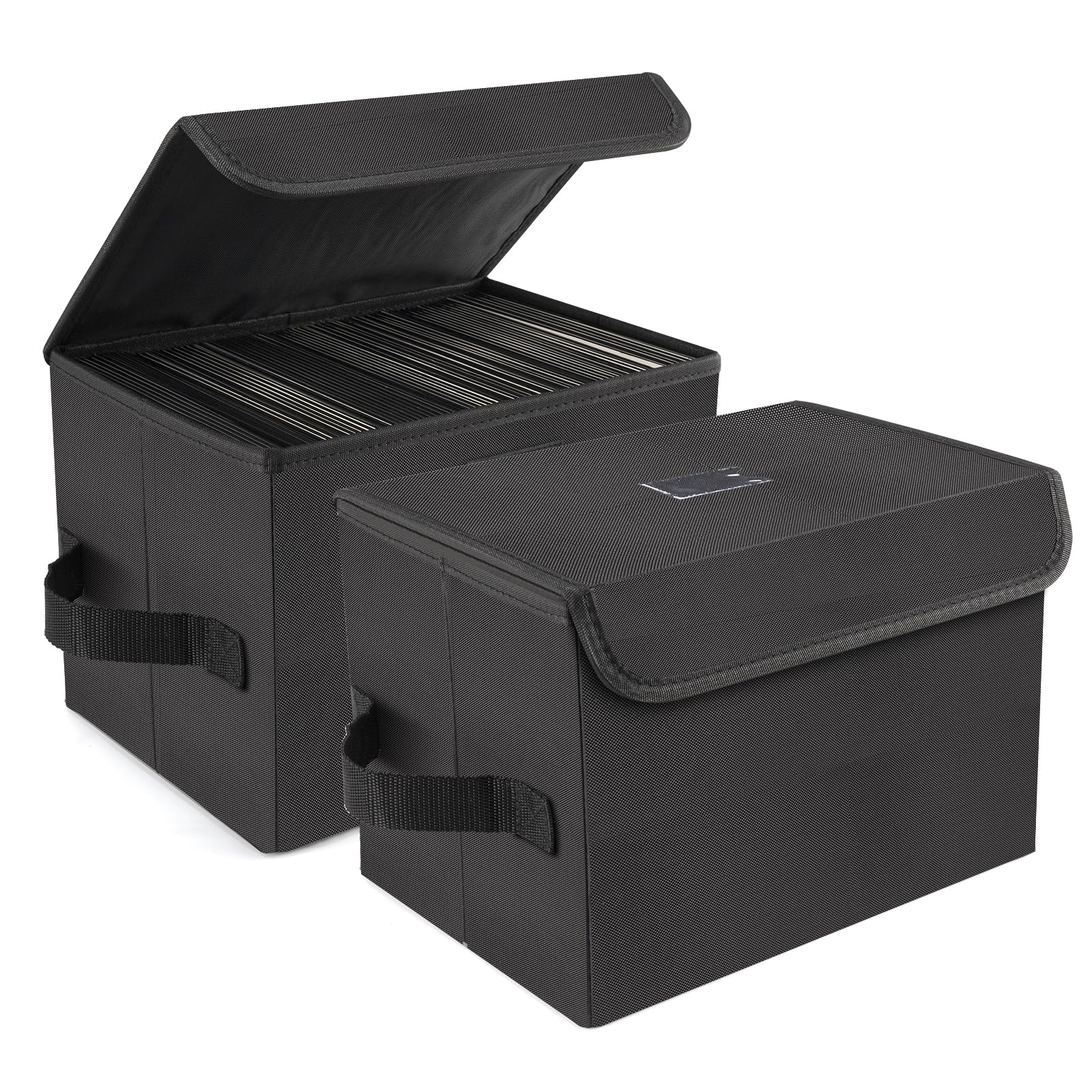 alavisxf xx 7-inch vinyl storage box with lid keeps records dust-free