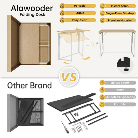 Alawooder Folding Desk ideal for home office, sewing, and crafts.
