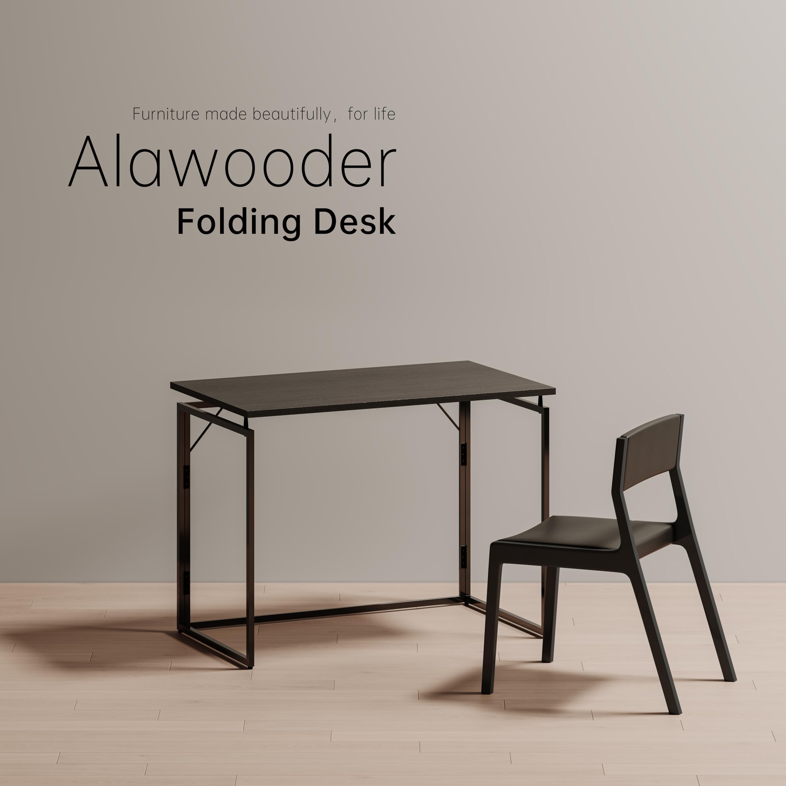 Alawooder folding desk ready for writing, study, or casual meals.