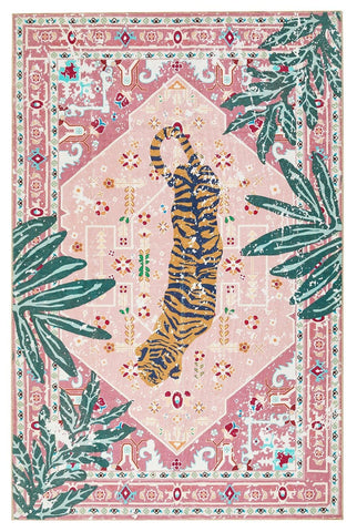 Aldopein Hippie Rugs tropical pink focal point complements modern interiors