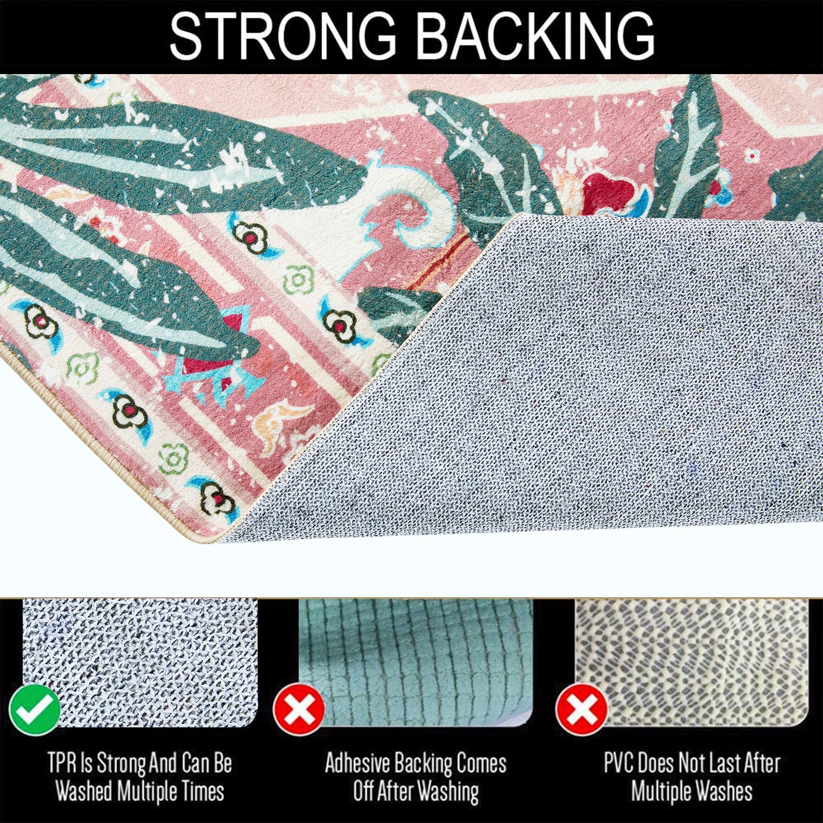 Aldopein Hippie Rugs washable fabric makes maintenance quick and easy