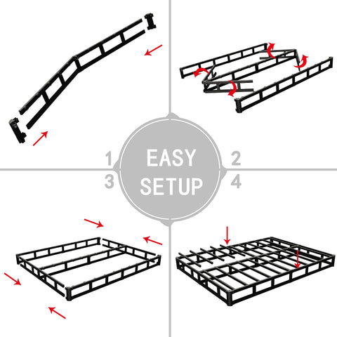 ALDRICH box spring elastic-band cover guards against slipping.