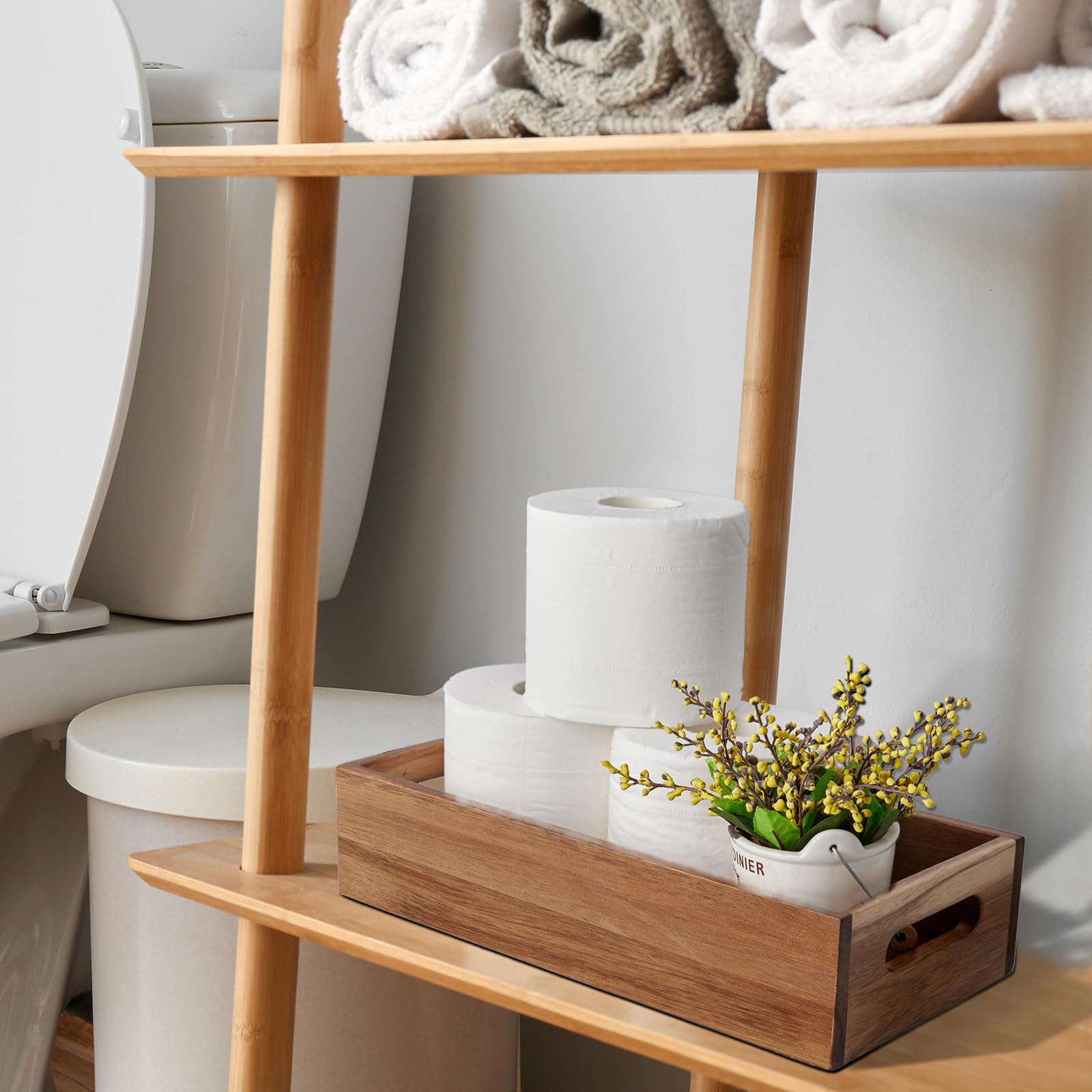 ALELION rustic bathroom decor basket adds farmhouse charm and organization