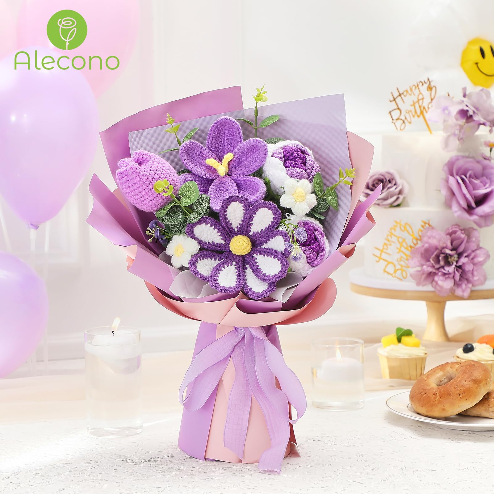 Alecono 72-hour crafting process; mindful, slow-made bouquet.