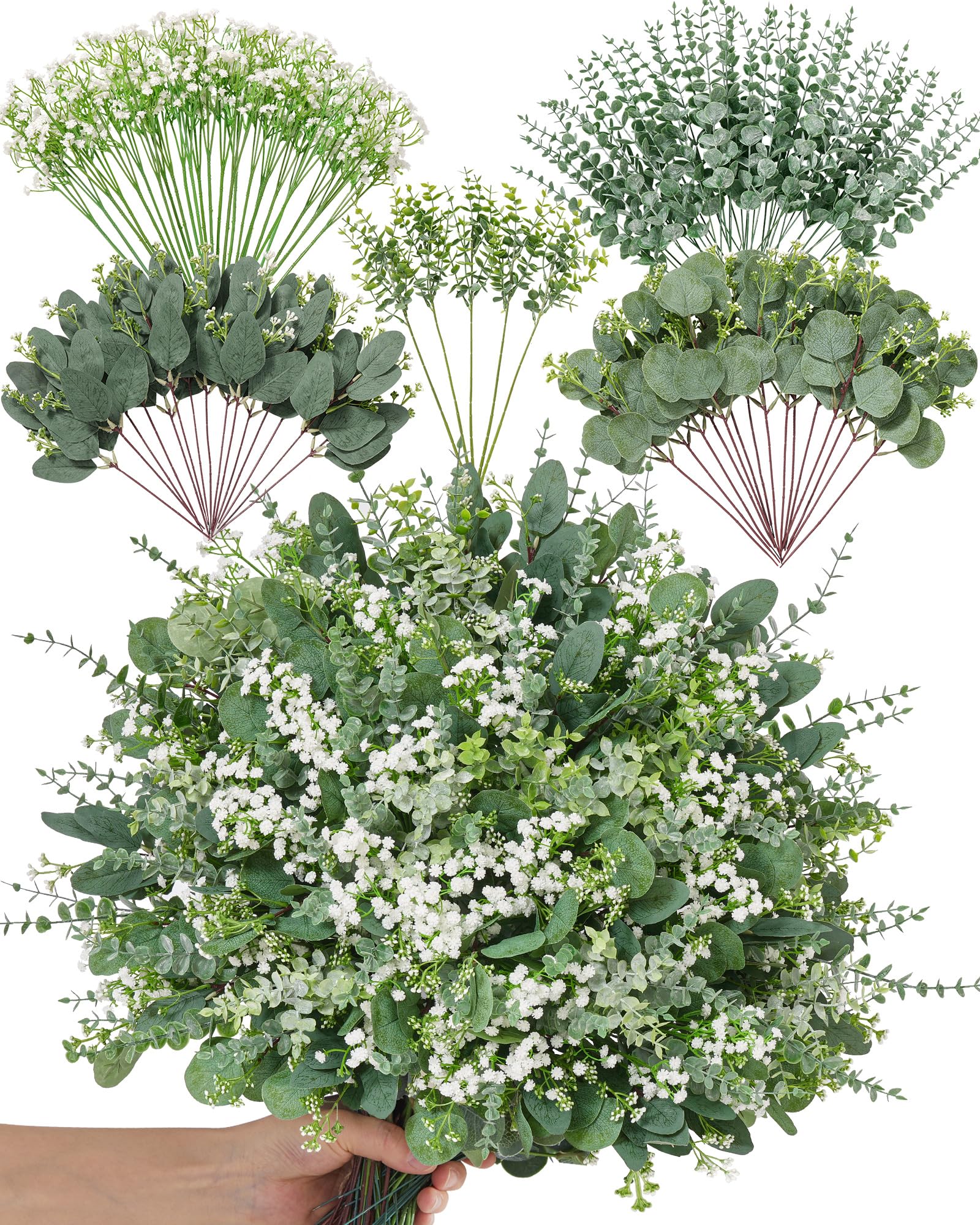 Alecono silver leaves 40pcs for lush, long-lasting decorative accents