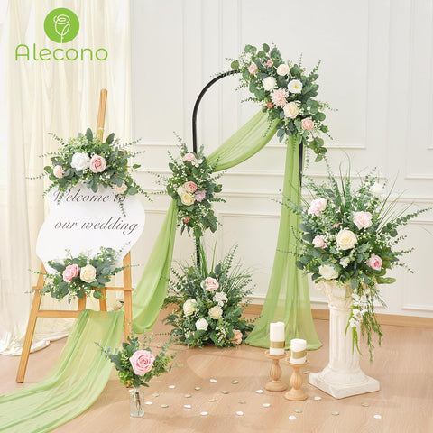Alecono white nut eucalyptus 15pcs adds bright contrast to arrangements