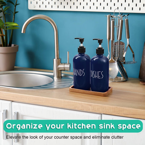 ALELION kitchen sink caddy keeps bottles secure and counter tidy