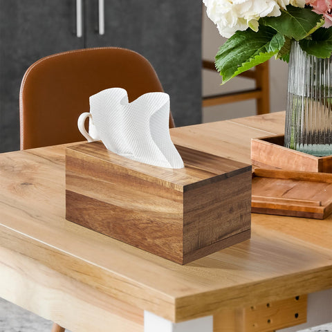 ALELION removable bottom panel enables easy refilling of standard tissue boxes.