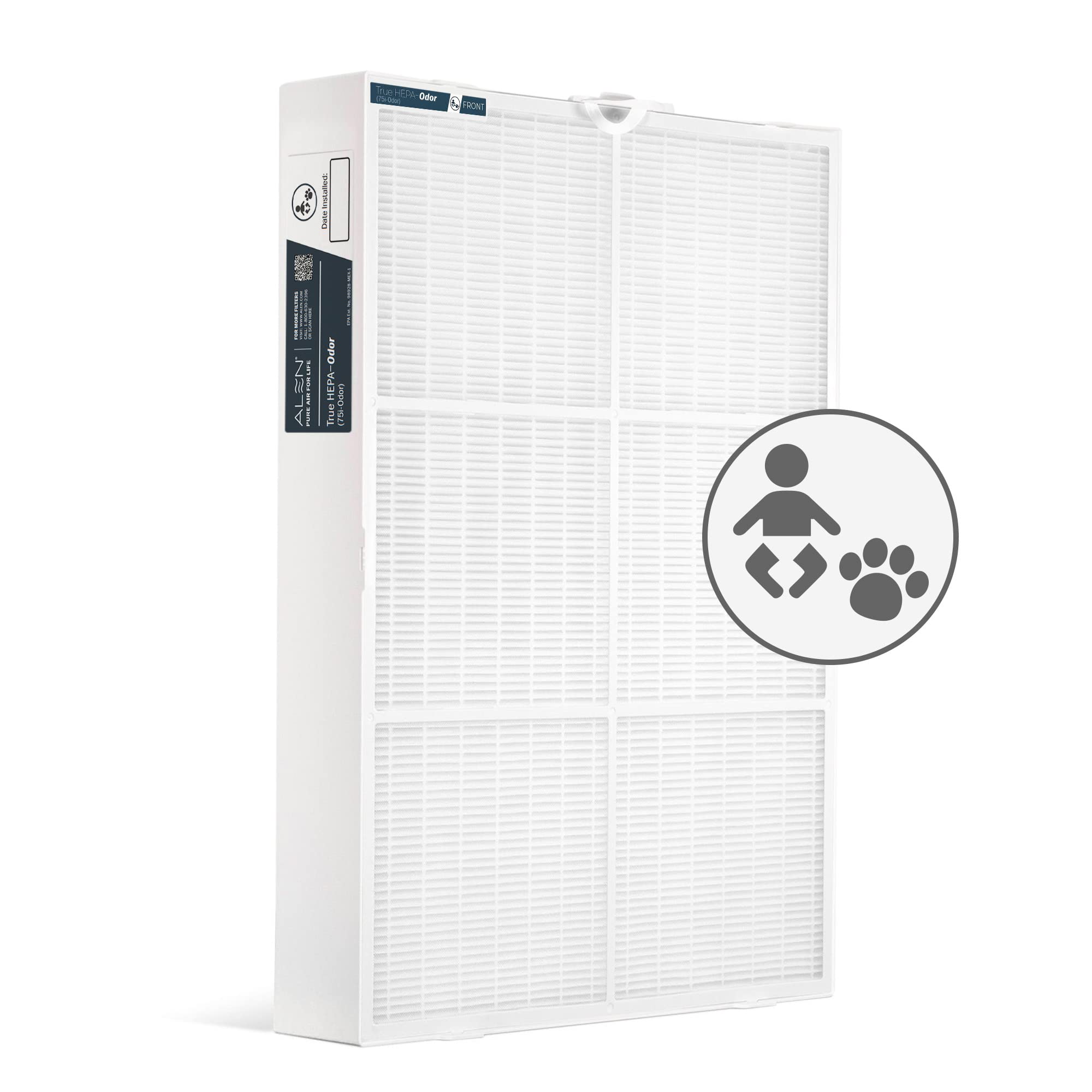 In-use air purification with Alen B7-Odor filter in a living room
