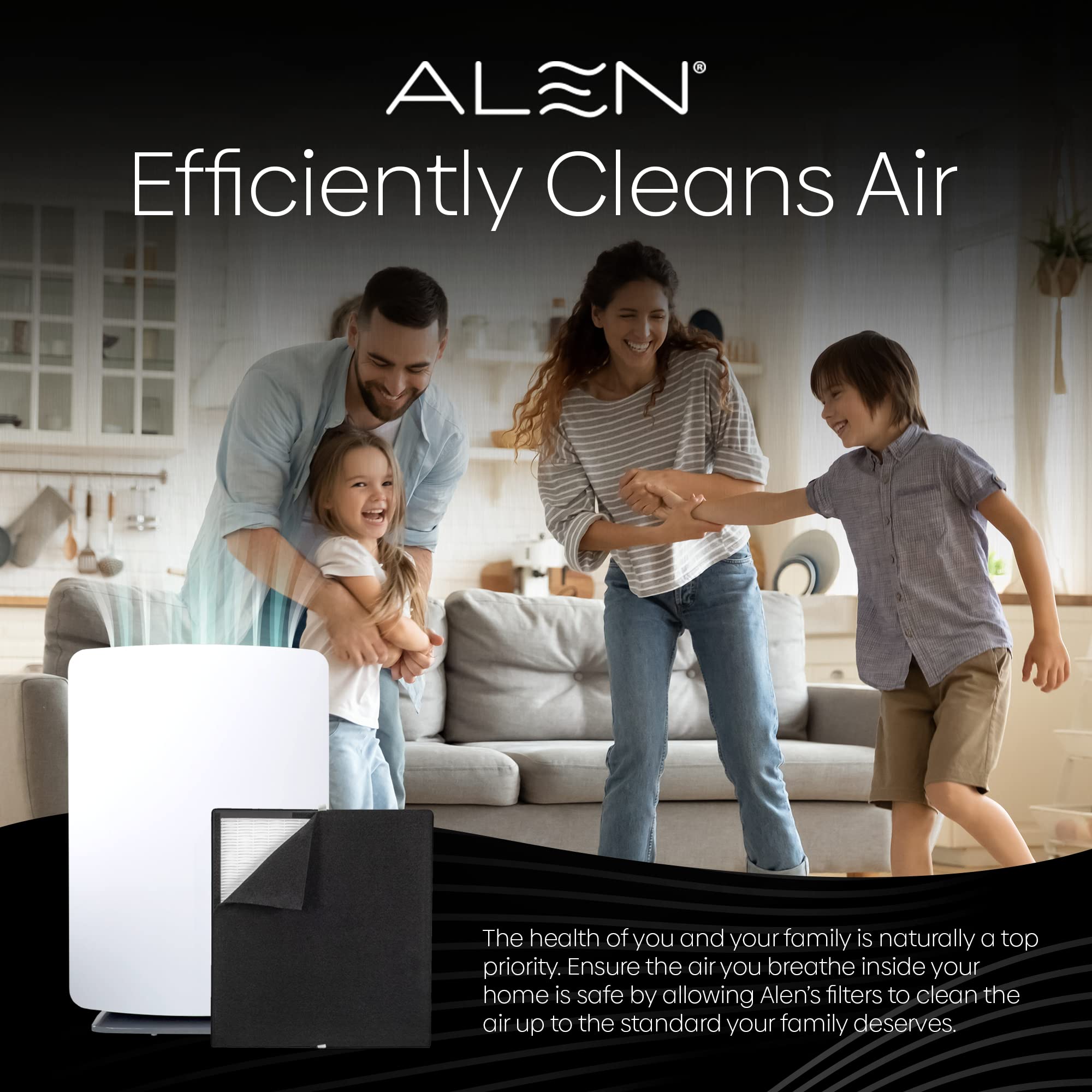 Alen BF35-Fresh replacement filter reduces odors and smoke for fresher indoor air.