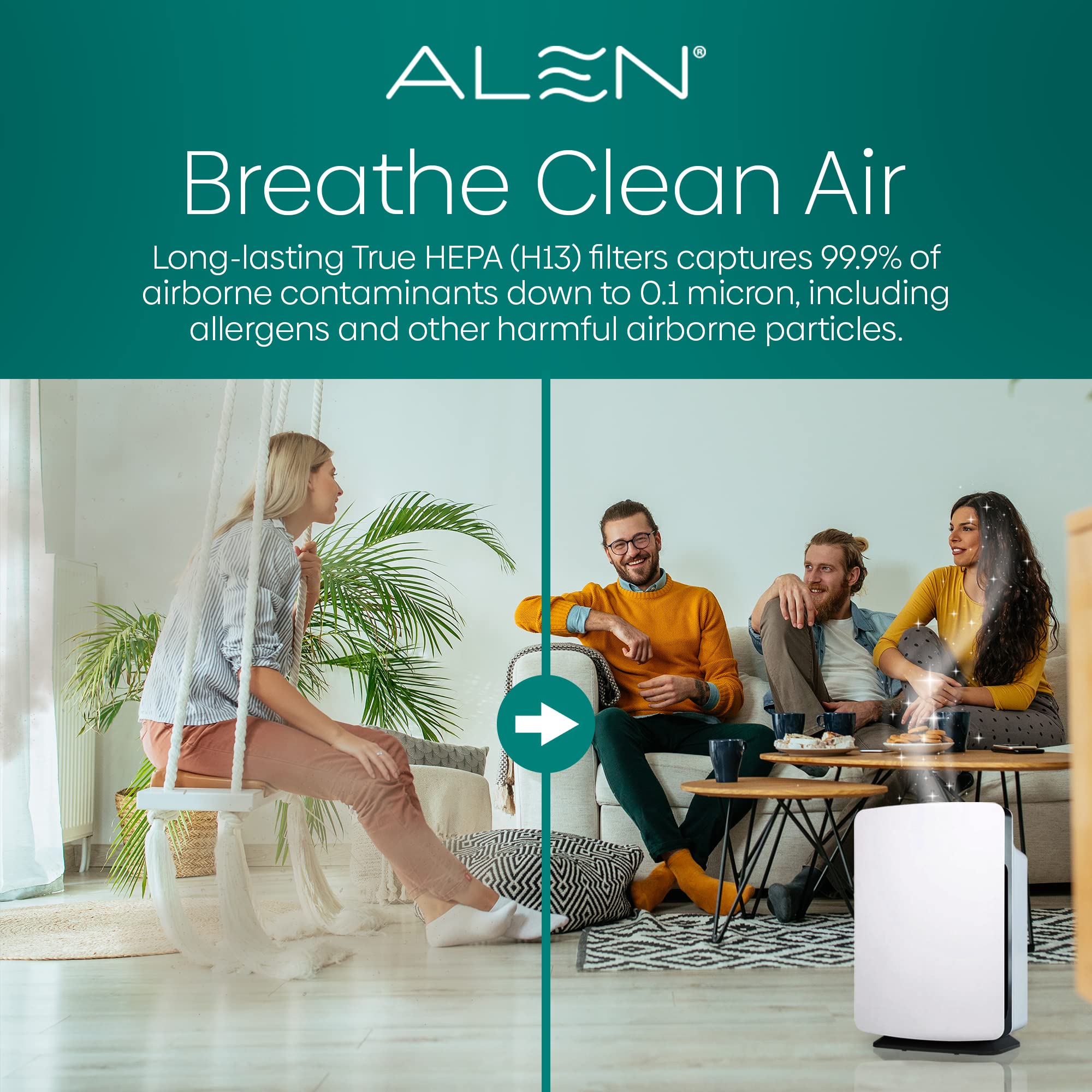 Alen BF35-Fresh replacement filter helps remove dust and pollen for allergy-friendly spaces.