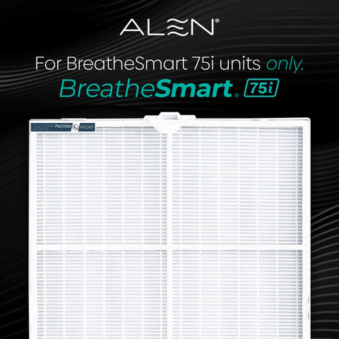 Alen BreatheSmart 75i filter packaging showing replacement convenience