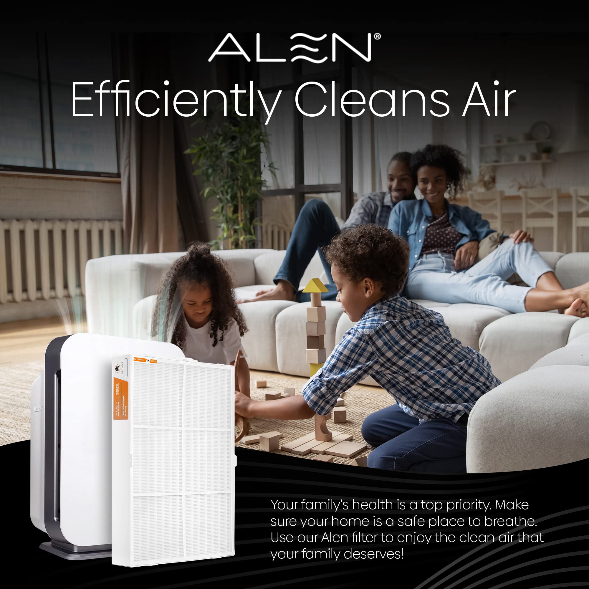 Alen BreatheSmart 75i front view shows compact filter design