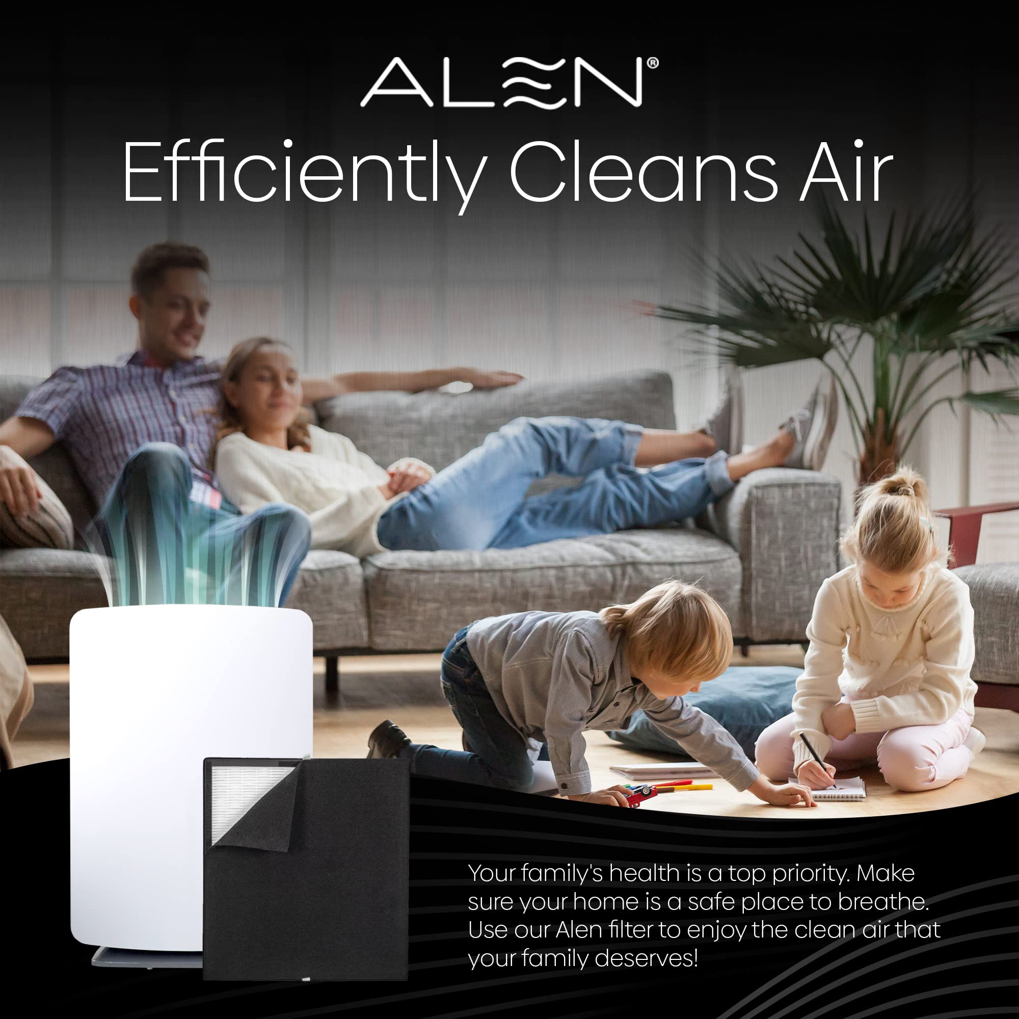 Alen BreatheSmart Classic filter inside purifier demonstrates proper installation.