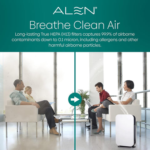 Secure airflow frame prevents leaks for thorough purification.