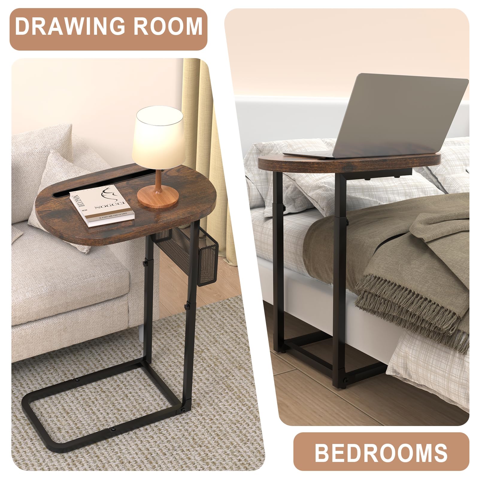 Alentar Fashion TV Tray Table easy-clean surface blends with any décor.