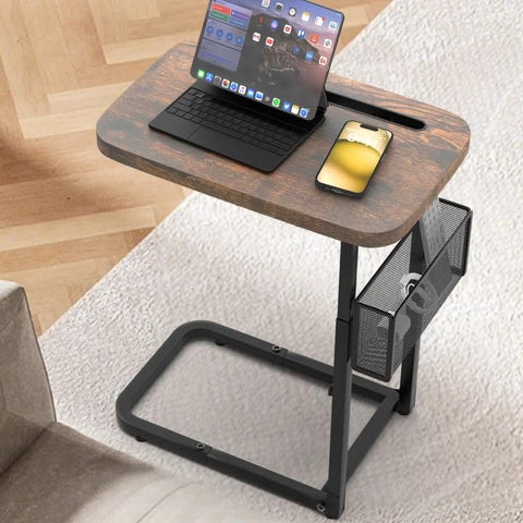 Alentar Fashion TV Tray Table with large tabletop for snacks, laptop, and remote organization.
