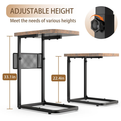 Alentar sofa arm table adjustable height fits your seating position for comfort.