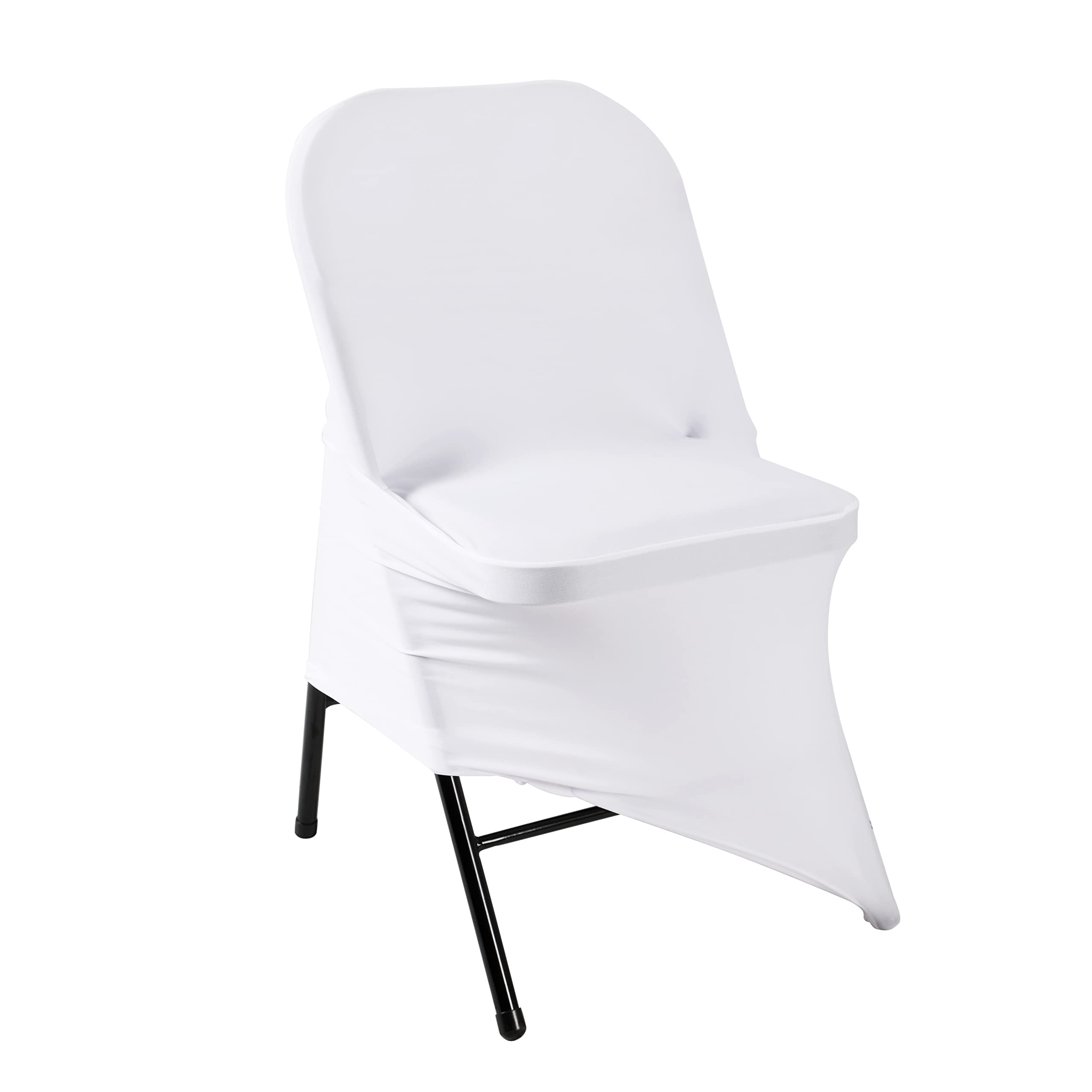 AlGaiety white chair cover enhances wedding decor and mood.