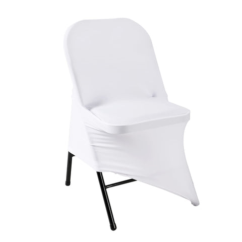 AlGaiety white chair cover enhances wedding decor and mood.