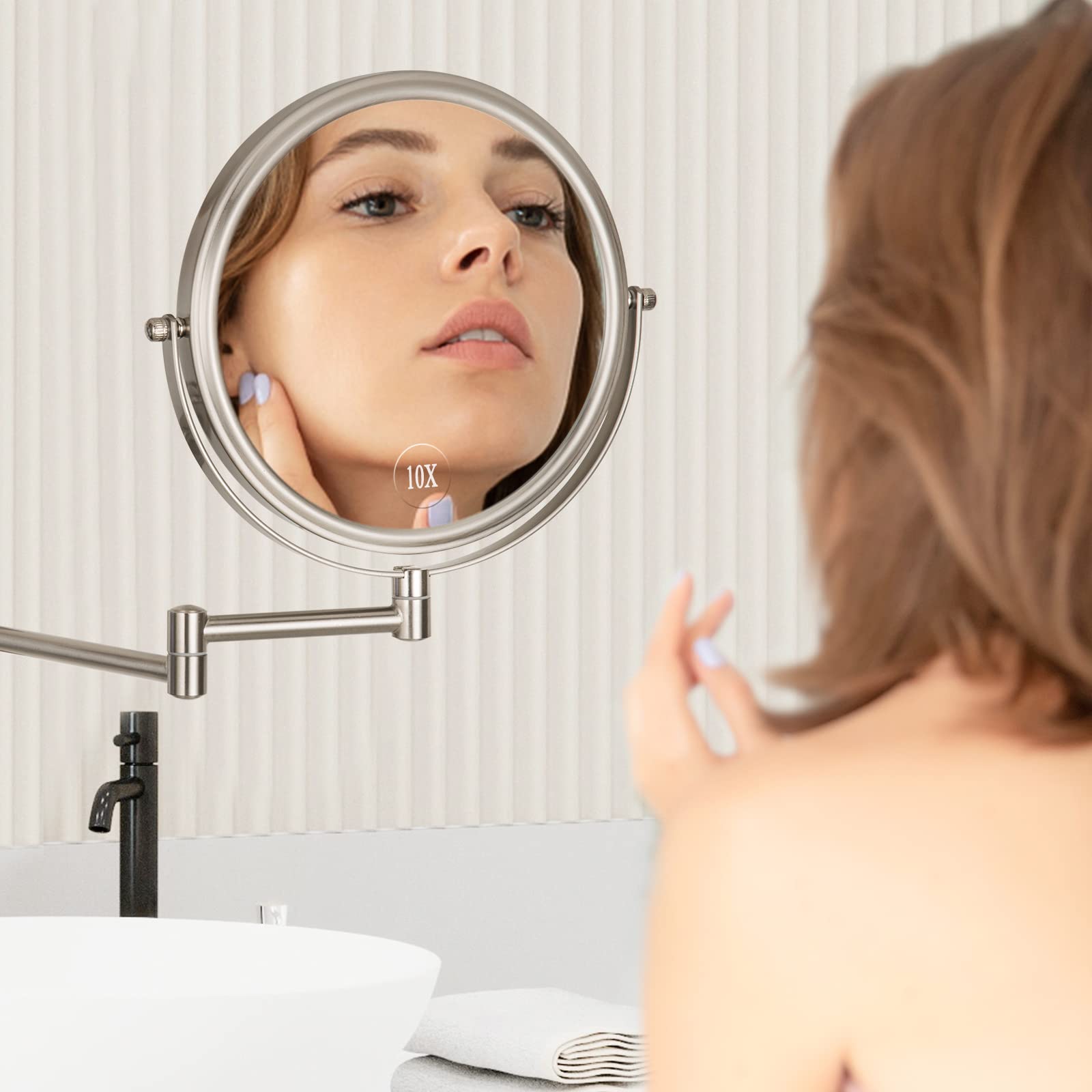 ALHAKIN wall-mounted design saves counter space while elevating bathroom decor.