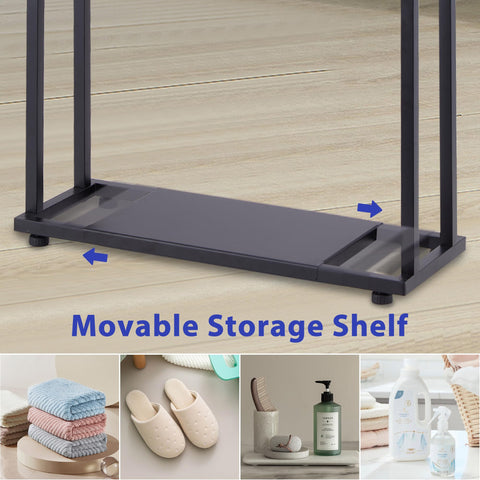 ALHAKIN stainless steel towel rack resists rust, ideal for humid bathrooms and outdoor pool areas.